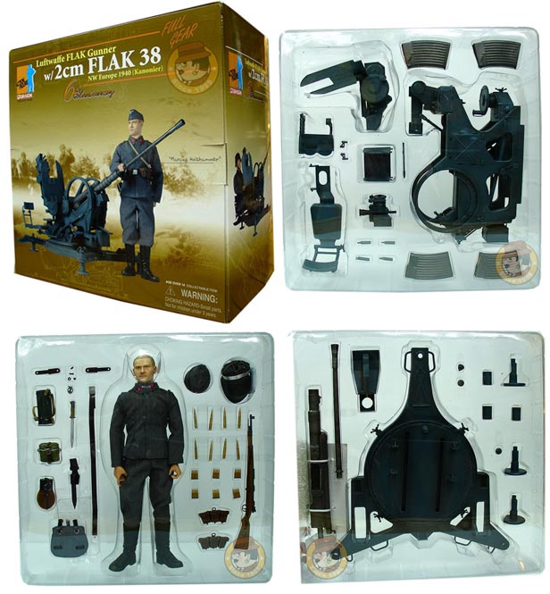 DRF70430 Luftwaffe Flak Gunner w/ 2cm Flak 38 NW Europe 1940 (Kanonier)