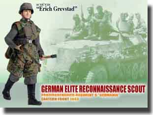 DRF70685 Erich Grevstad - German Elite Reconnaissance Scout Panzergrenadier-Regiment 9 Germania Eastern Front 1943